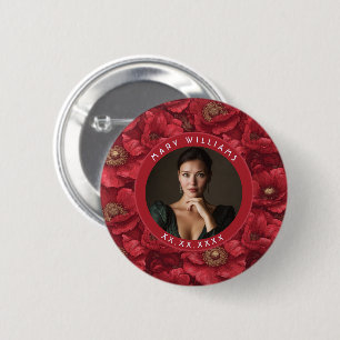Benutzerdefinierte Anemonen Florale Natur-Inspirie Button