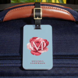 Benutzerdefinierte anfängliche Rose iPhone-Hülle | Gepäckanhänger