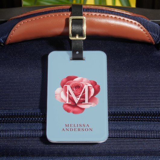 Benutzerdefinierte anfängliche Rose iPhone-Hülle | Gepäckanhänger (Vorderseite Insitu 2)
