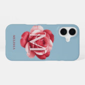 Benutzerdefinierte anfängliche Rose iPhone-Hülle | iPhone 16 Hülle (Rückseite (Horizontal))