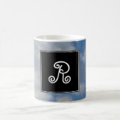 Benutzerdefinierte anfängliche + weiße/graue Wolke Kaffeetasse (Mittel)