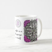 Benutzerdefinierte Anfangsbuchstabe Kaffee ist ein Kaffeetasse (VorderseiteRechts)