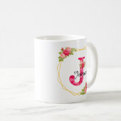 Benutzerdefinierte Anfangsbuchstabe und Name Tasse (VorderseiteRechts)