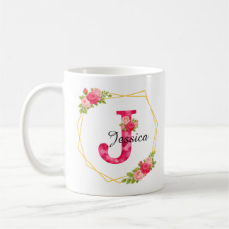 Benutzerdefinierte Anfangsbuchstabe und Name Tasse