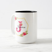 Benutzerdefinierte Anfangsbuchstabe und Name Tasse (Vorderseite Links)