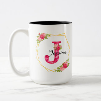 Benutzerdefinierte Anfangsbuchstabe und Name Tasse