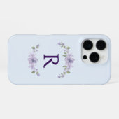 Benutzerdefinierte Anfangsbuchstaben Blumen iPhone Hülle (Rückseite (Horizontal))