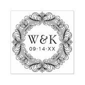 Benutzerdefinierte Anfangsbuchstaben der Hochzeit Permastempel (Design)
