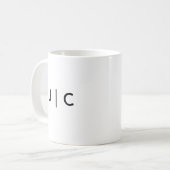 Benutzerdefinierte Anfangsbuchstaben Monogramm Min Kaffeetasse (Vorderseite Links)