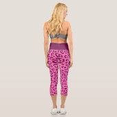Benutzerdefinierte Anfangsbuchstaben Stylische Ros Capri Leggings (Rückseite)