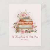 Benutzerdefinierte Angebotsbücher und Vintage Rosa Postkarte (Vorderseite)