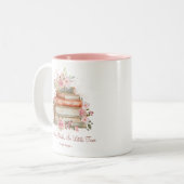 Benutzerdefinierte Angebotsbücher und Vintage Rosa Zweifarbige Tasse (Vorderseite Links)