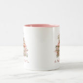 Benutzerdefinierte Angebotsbücher und Vintage Rosa Zweifarbige Tasse (Mittel)