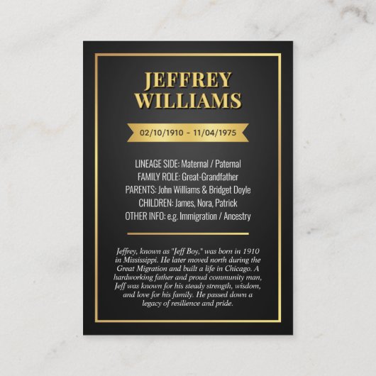 Benutzerdefinierte Ankerhandelskarte, Karte für da (Rückseite)