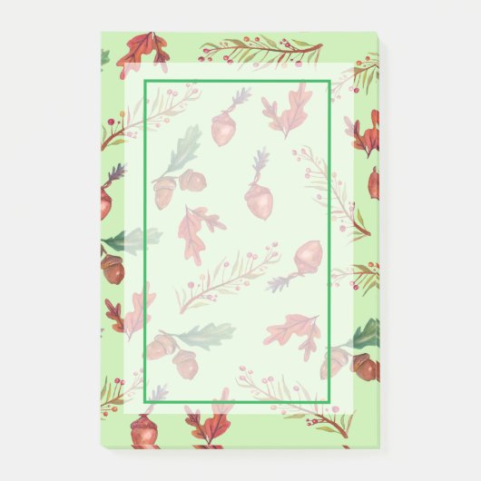 Benutzerdefinierte Anmerkungen zum Herbstmuster Post-it Klebezettel (Vorderseite)