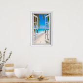 Benutzerdefinierte Ansicht von vertikalen Strand- Poster (Küche)