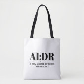 Benutzerdefinierte Anti-KI-Bücher KI;DR Tasche (Vorderseite)