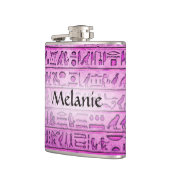 Benutzerdefinierte antike ägyptische Hieroglyphen Flachmann (Links)