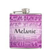 Benutzerdefinierte antike ägyptische Hieroglyphen  Flachmann (Vorderseite)