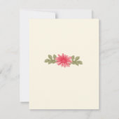 Benutzerdefinierte Antwortkarten für rosa Blume RSVP Karte (Rückseite)