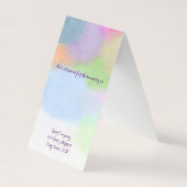 Benutzerdefinierte Anzeigetafeln für Wasserfarben, Visitenkarten (Rückseite)