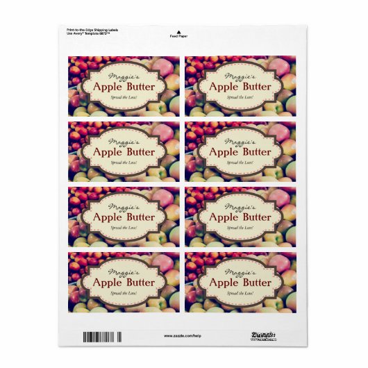 Benutzerdefinierte Appellabel zum Backen (Vorne)