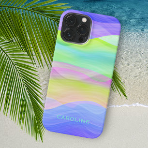 Benutzerdefinierte Aqua-Blau-Limettengrün-Purple-W iPhone 16 Pro Max Hülle