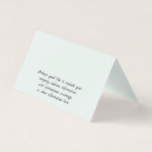 Benutzerdefinierte Aqua-Geblüht Zierkopfkarten (Rückseite)