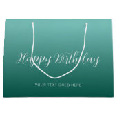 Benutzerdefinierte Aquamarine Vorlage Handgeschrie Große Geschenktüte (Vorderseite)