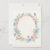 Benutzerdefinierte Aquarell-Blumen-Hochzeitseinlad Einladung (Rückseite)