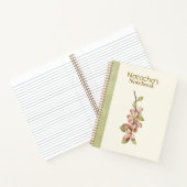 Benutzerdefinierte Aquarell-Blumen Pastellrosa Grü Notizblock (Innenseite)