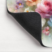 Benutzerdefinierte Aquarell-Blumen-Schablone Monog Mousepad (Ecke)
