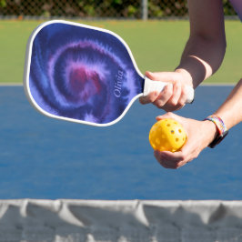 Benutzerdefinierte Aquarell-Krawatte und Farbblau Pickleball Schläger