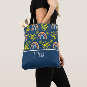 Benutzerdefinierte Aquarell-Launische-Boho-Regenbo Tasche