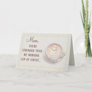 Benutzerdefinierte Aquarell Lustige Kaffeethematik Feiertagskarte