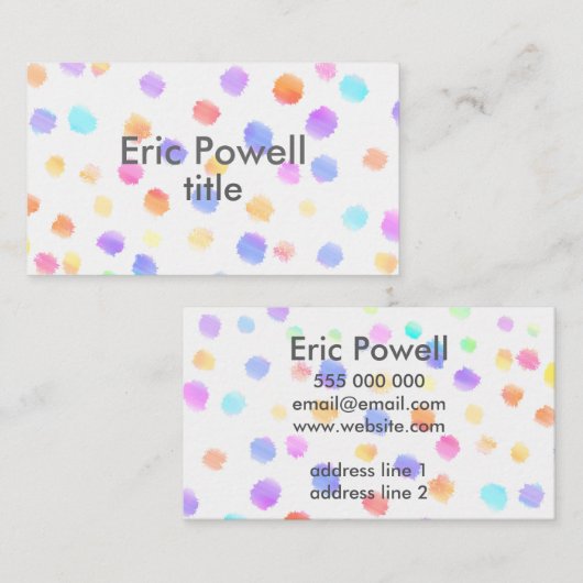 benutzerdefinierte Aquarell, moderne DesignVisiten Visitenkarte (Vorne/Hinten)