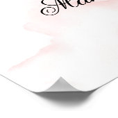 benutzerdefinierte Aquarellfarbe Rosa Wilde Rose Poster (Ecke)