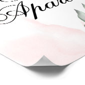 benutzerdefinierte Aquarellfarbe Rosa Wilde Rose Poster (Ecke)