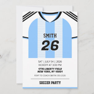 Benutzerdefinierte argentinische Fußballtrikot-Geb Einladung