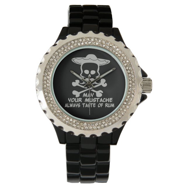 benutzerdefinierte Armbanduhren von Rum Mustache (Vorderseite)