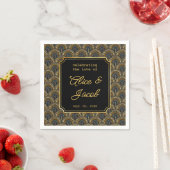 Benutzerdefinierte Art Deco bestickte Hochzeitsser Serviette (Beispiel)