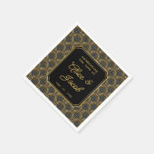 Benutzerdefinierte Art Deco bestickte Hochzeitsser Serviette (Ecke)