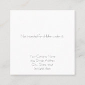 Benutzerdefinierte Art Deco Frame Studiovorstellen Telefonnummerkarte (Rückseite)