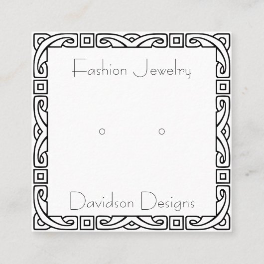 Benutzerdefinierte Art Deco Frame Studiovorstellen Telefonnummerkarte (Vorderseite)