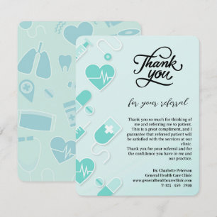 Benutzerdefinierte Arzt-Patienten-Überweisung Dankeskarte