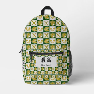 Benutzerdefinierte Ästhetik Vintage japanische Kal Bedruckter Rucksack
