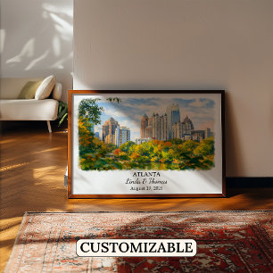 Benutzerdefinierte Atlanta Wandkunst, Georgia Post Poster