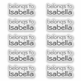 Benutzerdefinierte Aufkleber "gehört zum Namen"