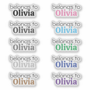 Benutzerdefinierte Aufkleber "gehört zum Namen"