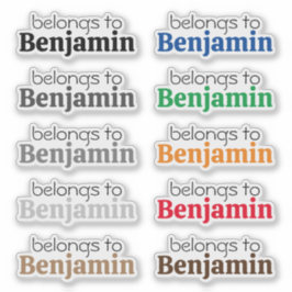 Benutzerdefinierte Aufkleber "gehört zum Namen"